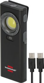 LED žibintuvėlis BRENNENSTUHL HL 1200 AS, 1200lm, IP56, 4 perjungimo lygiai, įkraunamas USB-C, magnetas, segtukas