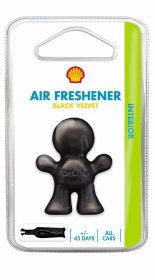 Automobilių oro gaiviklis SHELL, Air Freshener Little Joe black velvet, tvirtinimas į ventiliacijos groteles