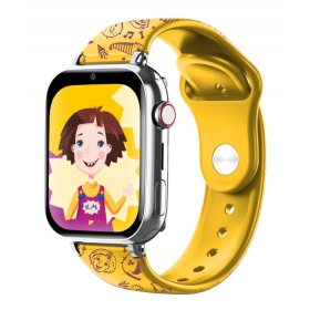 Išmanusis laikrodis-telefonas Kakė Makė, palaiko 4G ryšį, GPS, Wi-Fi, atsparus vandeniui, 1.85" ekranas, atparus vandens purslams, IP65, geltona sp.