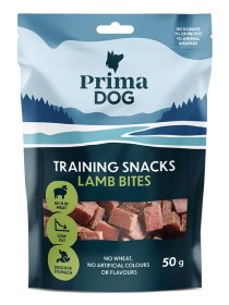 Skanėstas šunims PRIMADOG, treniravimui, ėrienos kąsneliai, 50g