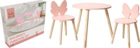 Vaikiškas staliuko ir kėdžių rinkinys KIDS, rožinės sp.