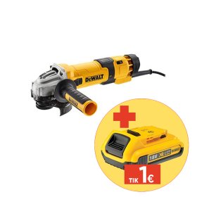 Elektrinis kampinis šlifuoklis DEWALT DWE4257-QS, galia 1500 W, 125 mm, švelnus startas, reguliuojamos apsukos