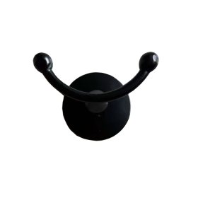 Kabliukas BENEDOMO,  dvigubas su tvirtinimo elementais, juodos spalvos