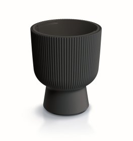 Plastikinis lauko vazonas Milly, antracito sp., 29,8 x 29,8 x 36,5 cm.