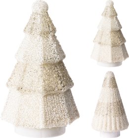 Kalėdinė dekoracija Eglė, sidabro arba baltos sp., 11 x 11 x 20 cm