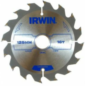 Medžio pjovimo diskas su kietmetaliu IRWIN, 125 mm x 16 T