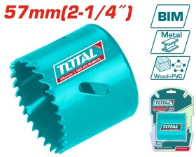 Gręžimo karūnėlė TOTAL, HSS M3 Bi-metal, 4-6 TPI, 57 mm, TAC410571