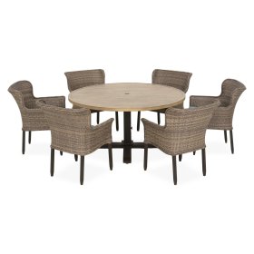 Sodo baldų komplektas NOVELLY HOME, 6 foteliai, stalas, Turin YH-452