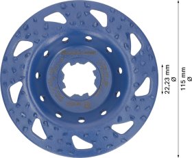 Šlifavimo diskas BOSCH, d=115 mm, grubus, lenktas