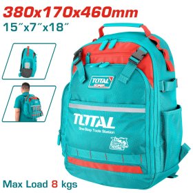 Įrankių kuprinė TOTAL, 8 kg, 380x170x460 mm, THBP02025