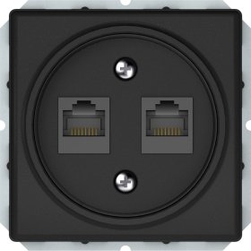 Kompiuterio lizdas VILMA ST150, 2 vietų, įleidžiamas, RJ-45, be rėmelio, juoda matinė sp., KLRJ45-26e2-02