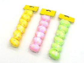 Pakabukai Kiaušiniai, 3 spalvos, fonas su taškais