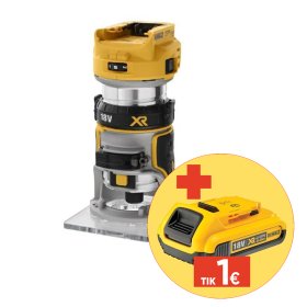 Akumuliatorinė freza DEWALT DCW600N-XJ, 18 V, 8 mm, be akumuliatorių ir kroviklio