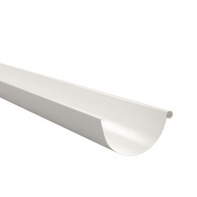 Latakas BILKA, ilgis 3m, skersmuo 125 mm, balta spalva, RAL9010