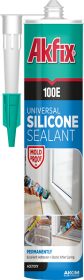 Universalus silikonas Akfix 100E, 280 ml, balta sp.