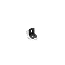 Baldinis kampas XIDO 26x31x27x1,0, juodas