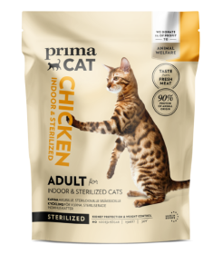 Sausas ėdalas katėms PRIMACAT, vištiena, sterilizuotoms, suaugusioms katėms, 400g