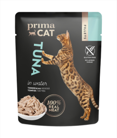 Konservuotas kačių ėdalas PRIMACAT, tuno filė vandenyje, 50g