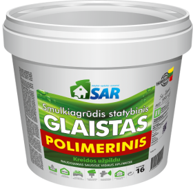 Polimerinis - lateksinis glaistas SAR, su kreidos užpildu, 5 kg (kibire)