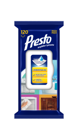 Drėgnos servetėlės PRESTO Maxi Pack 120 vnt.