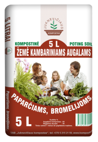 Kompostinė žemė paparčiams 5 l.