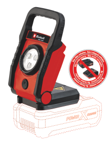 Prožektorius EINHELL TE-CL 18, 18 V, Li-ion, be akumuliatoriaus, 3 LED, 270 lm
