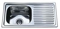Plautuvė INOX DM-7540, 21410 75 x 40 cm, kairė, plieninė, su ventiliu, kilmės šalis Kinija