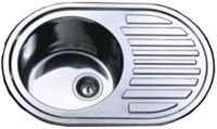 Plautuvė INOX DM-7750,21413 77 x 50 cm, dešinė, plieninė, su ventiliu, kilmės šalis Kinija