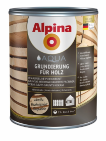 Gruntas medienai ALPINA GRUDIERUNG FÜR HOLZ, 0,75 l, vandens pagrindo, skaidrus