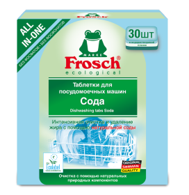 Indaplovių tabletės FROSCH DISCWASCHING TABS all in one soda, 30 vnt.