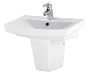 Praustuvas CERSANIT Carina 60 box, 60 x 41,5 cm, su skyle maišytuvui, Lenkija, CCWS1000840796, K31-006
