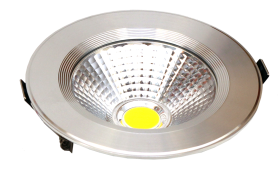 Montuojamas šviestuvas ORRO LED 7 W, 220-240 V, 420 lm, 3300 K, 30.000 h, apvalus, sidabrinės spalvos
