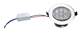 Montuojamas šviestuvas ORRO LED 7 W, 220-240 V, 420 lm, 3300 K, 30.000 h, apvalus, sidabrinės spalvos