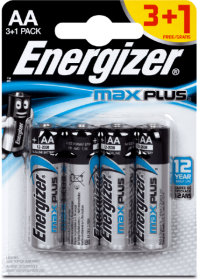 Maitinimo elementai ENERGIZER MAX PLUS, 3+1 vnt., AA LR6, E91 FSB4 CEE