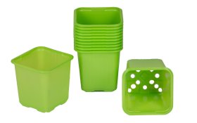 Vazonėlis daigams VEFI, 6x6 cm., žalias, 30 vnt.