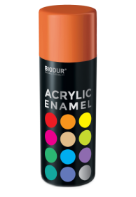 Aerozolinė emalė BIODUR Acrylic, RAL2004, oranžinė, 400ml