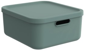 Daiktadėžė ROTHO Albula, 20 l, su dangčiu, žalsvos sp.