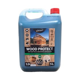 Medienos antiseptikas DEKSPOL WOOD PROTECT, koncentratas 1:9, žalias, 5 l
