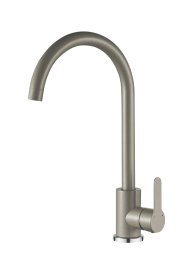 Plautuvės maišytuvas ODUS OD-363 Steel, nerūdijantis plienas, aukštas, pilkos spalvos