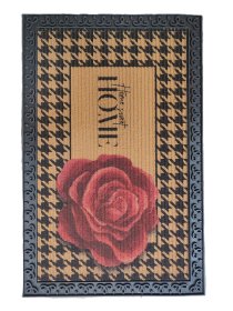 Kilimėlis RICCO MAT Antalya Rose, 45 x 70 cm, tekstilinis ant PVC pagrindo, 704-002