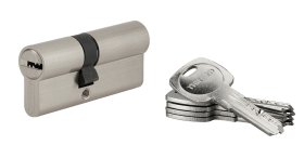 Spynos cilindras SERRUPRIX Tiger 6, 5 raktai, žalvarinis, nikeliuotas, 40x30 mm, 216618