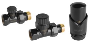 Termostatinis rinkinys FERRO, 1/2'', tiesus, juodas, ZTM30BL