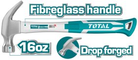 Plaktukas-viniatraukis TOTAL, stiklo pluošto rankena, 45CS, 0,45kg., THT73166