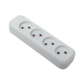 Ilgiklio kaladėlė ELECTRALINE, 4 lizd., be įž., baltos sp., 82119