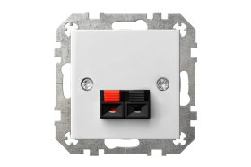 Garsiakalbių lizdas LIREGUS Epsilon, 1 vietos, prispaudžiamas, baltos sp., IGL-2-01.E/B  