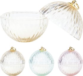 Kvapni žvakė Kalėdų žaisliukas, stiklas, įvairių kvapų, 11,5 x 11,5 x 12 cm