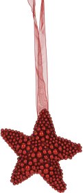 Eglutės žaisliukas Žvaigždutė, raudonos sp., 10 cm