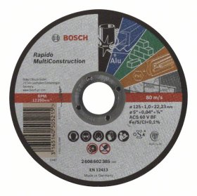 Tiesus pjovimo diskas BOSCH ACS 60 V BF, 125 mm, 1,0 mm 125x22,2x1,0 mm