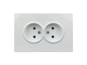 Kištukinis lizdas ORRO, 2 vietų, įleidžiamas, be įž., 16 A, 250 V, baltos sp., 9221-56, A550440037