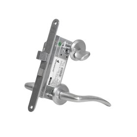 Spyna FESNER Dorma, 9+7mm, K7292, šarvo/lauko durims, skandinaviško tipo, su rankena, su suktuku iš vidaus, matinis chromas